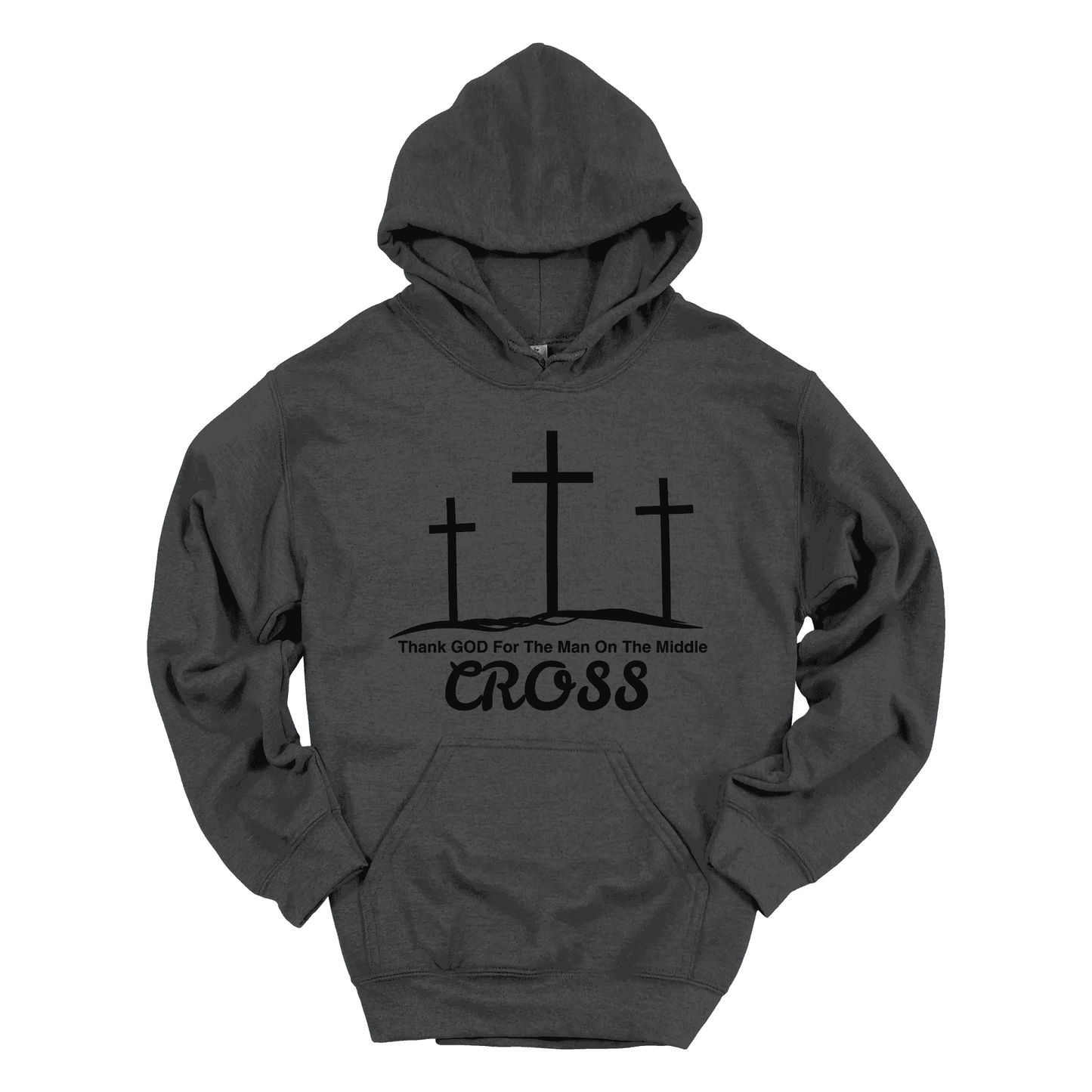 Thank God For The Man On The Middle Cross Hoodie